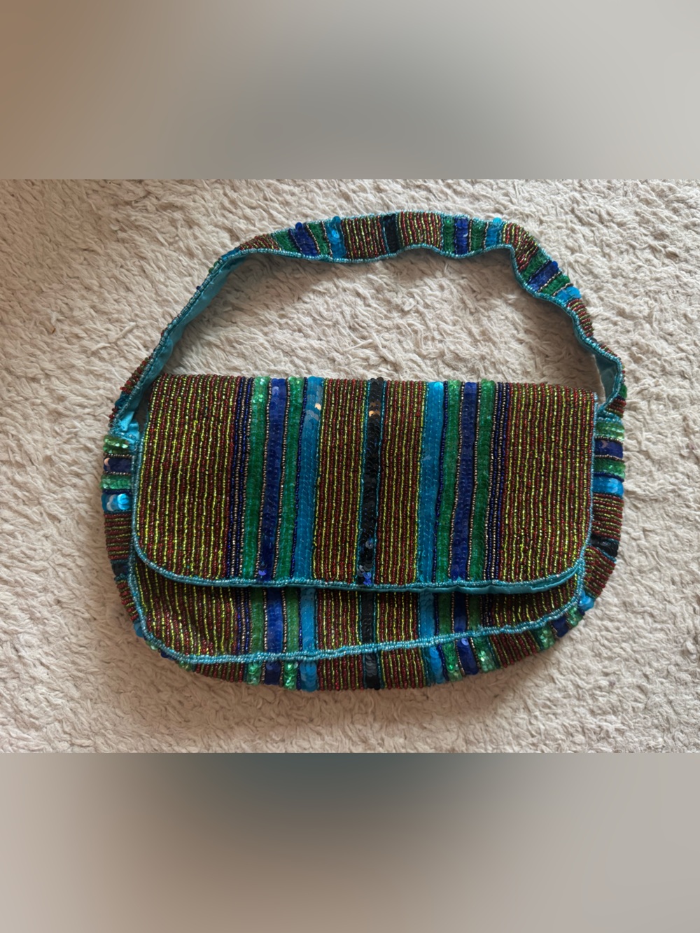 Vtg beaded handbag